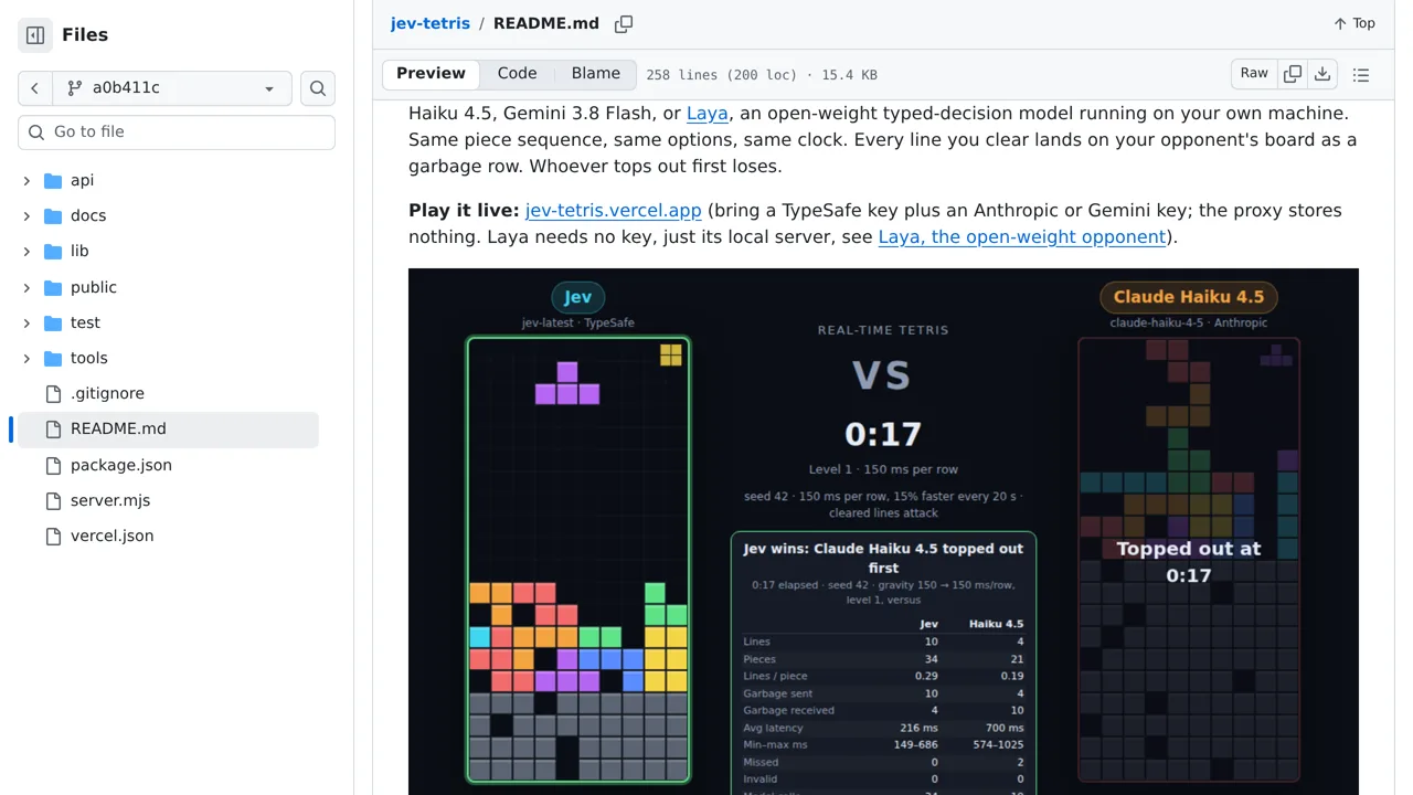 Source screenshot of jev-tetris (trungdq88)
