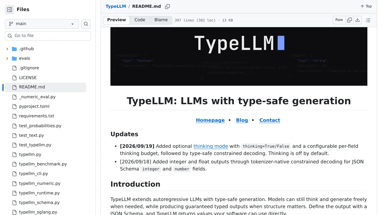 Source screenshot of TypeAR