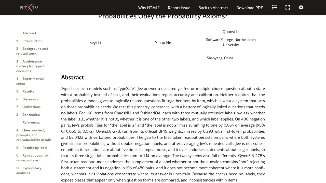Source screenshot of Beyond Calibration: Do a Typed-Decision Model's Probabilities Obey the Probability Axioms?