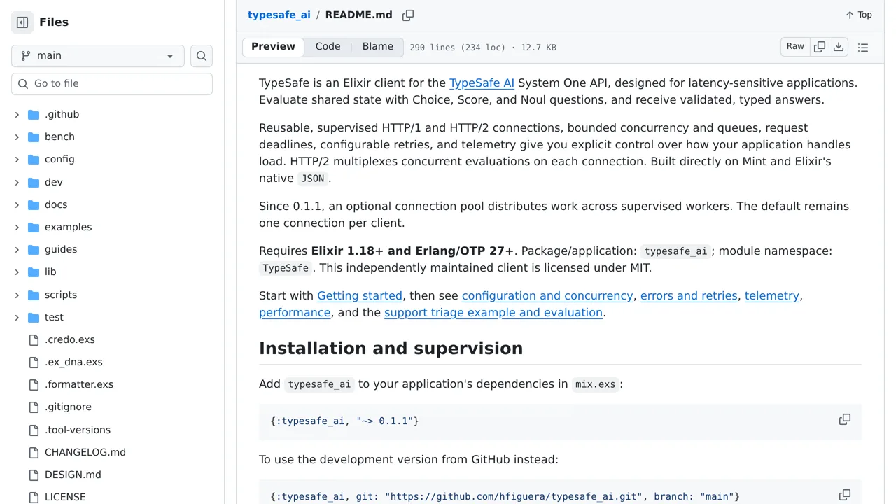 Source screenshot of typesafe_ai (hfiguera)