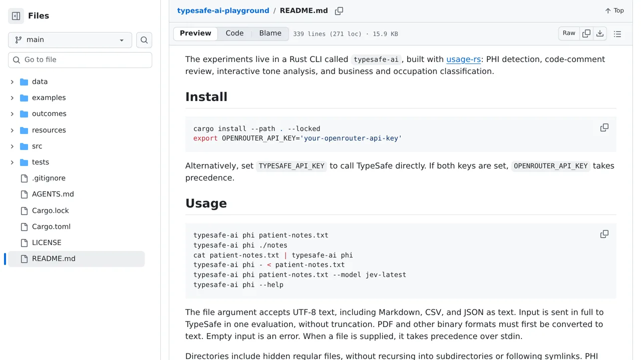 Source screenshot of typesafe-ai-playground (markjaquith)