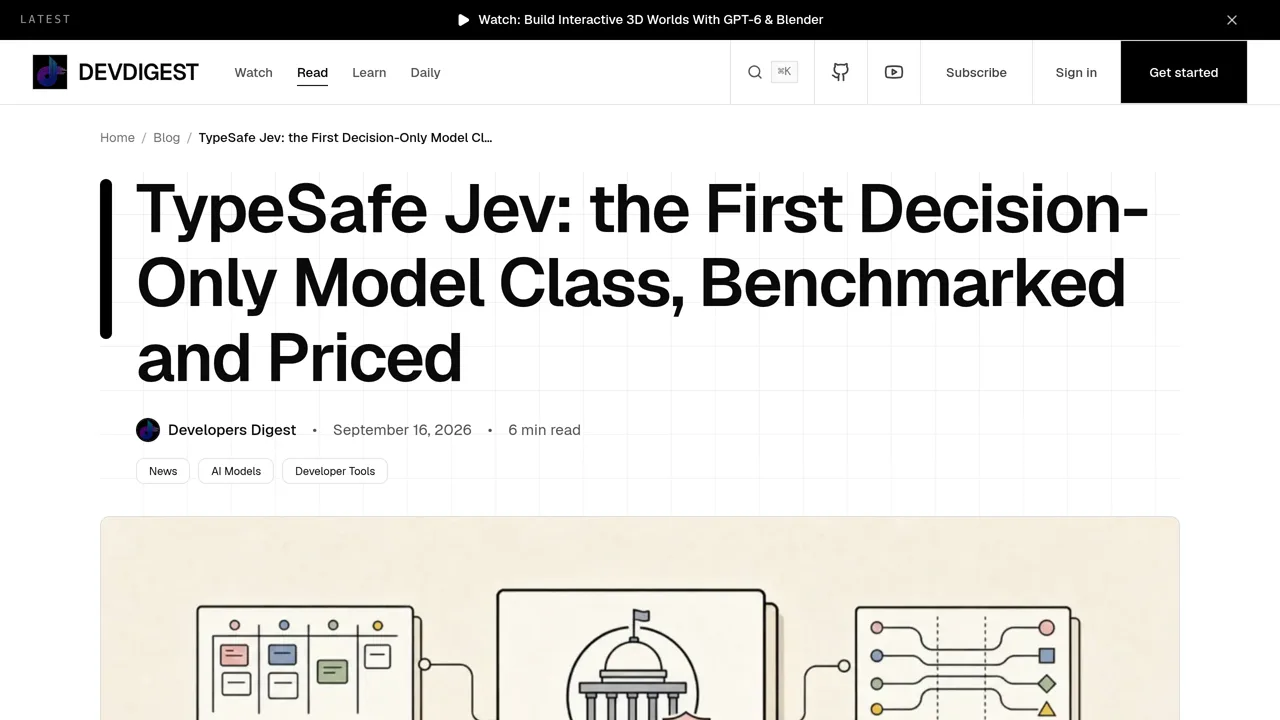 Source screenshot of TypeSafe Jev: the first decision-only model class