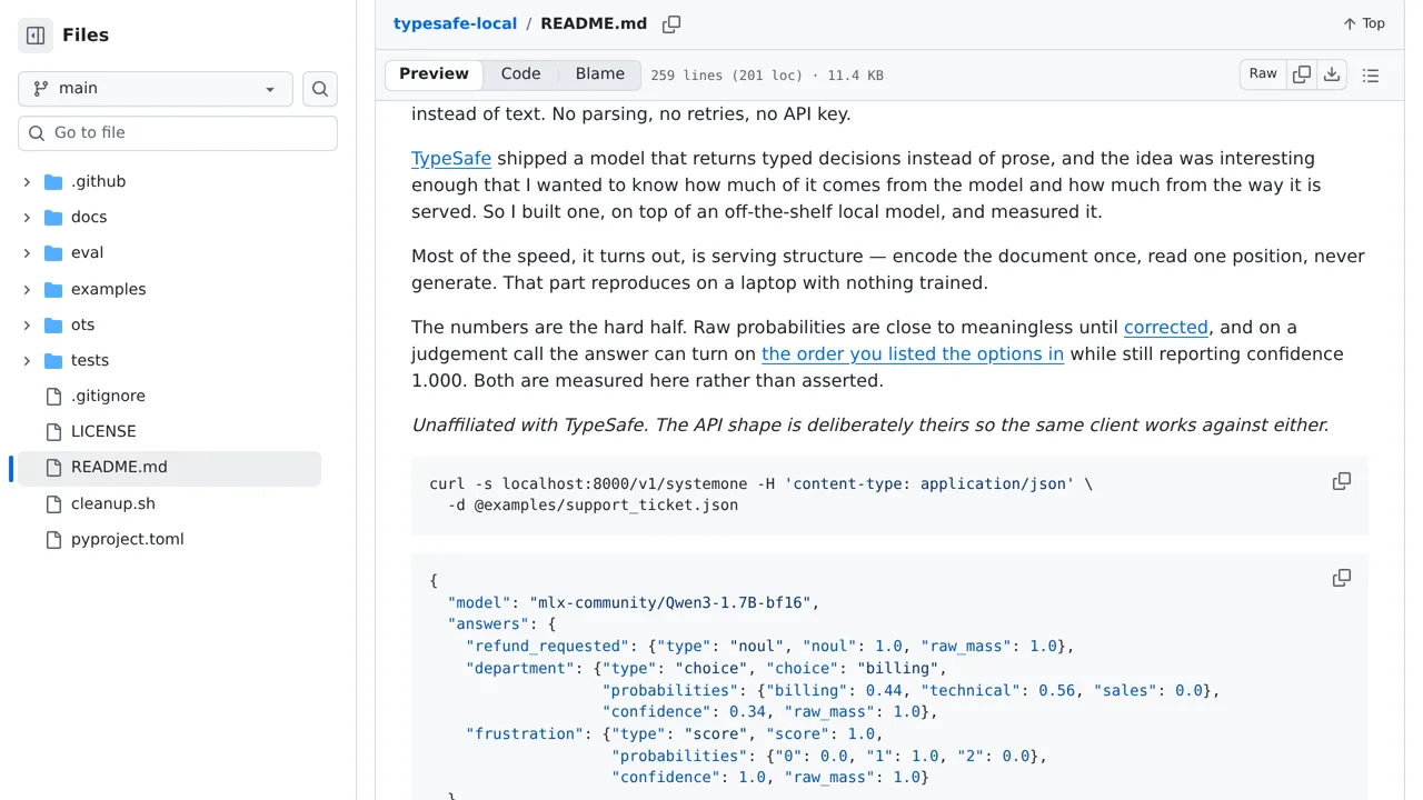 Source screenshot of typesafe-local