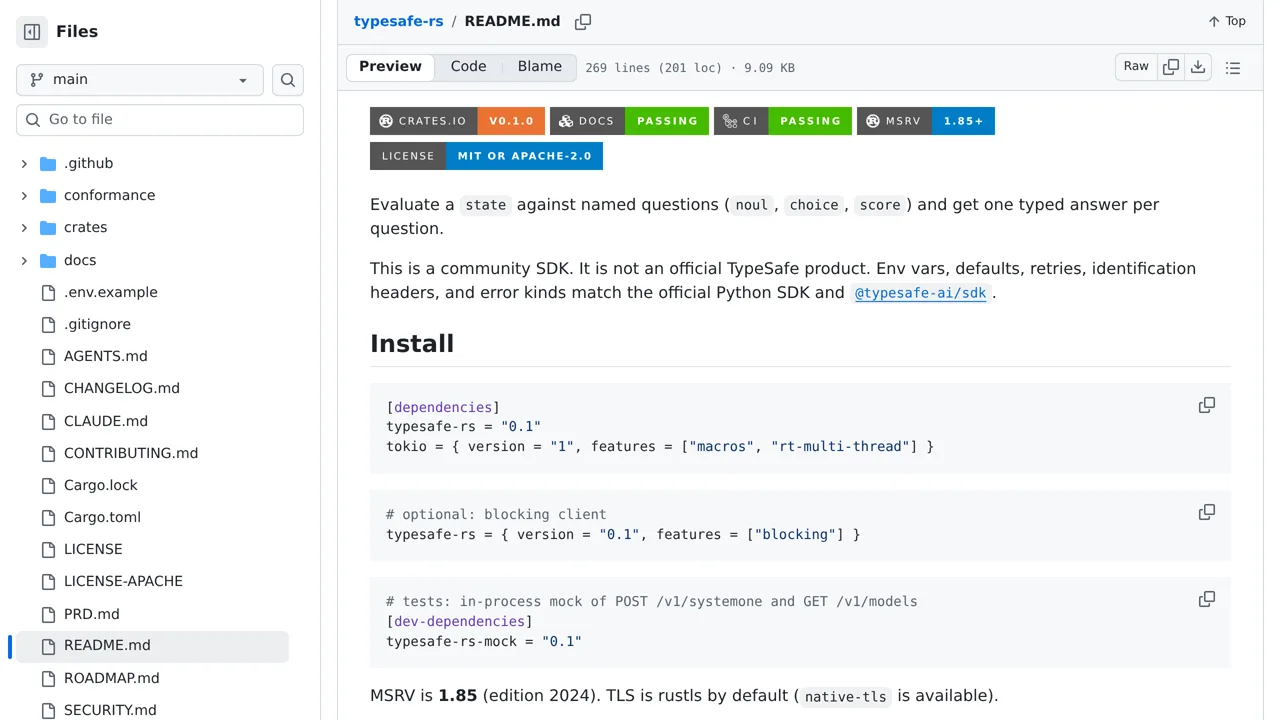 Source screenshot of typesafe-rs