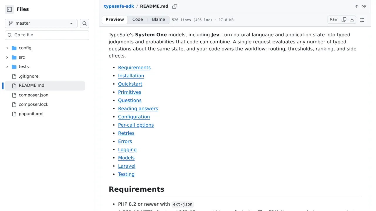 Source screenshot of typesafe-sdk (binnash)