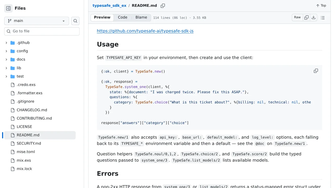 Source screenshot of typesafe_sdk_ex