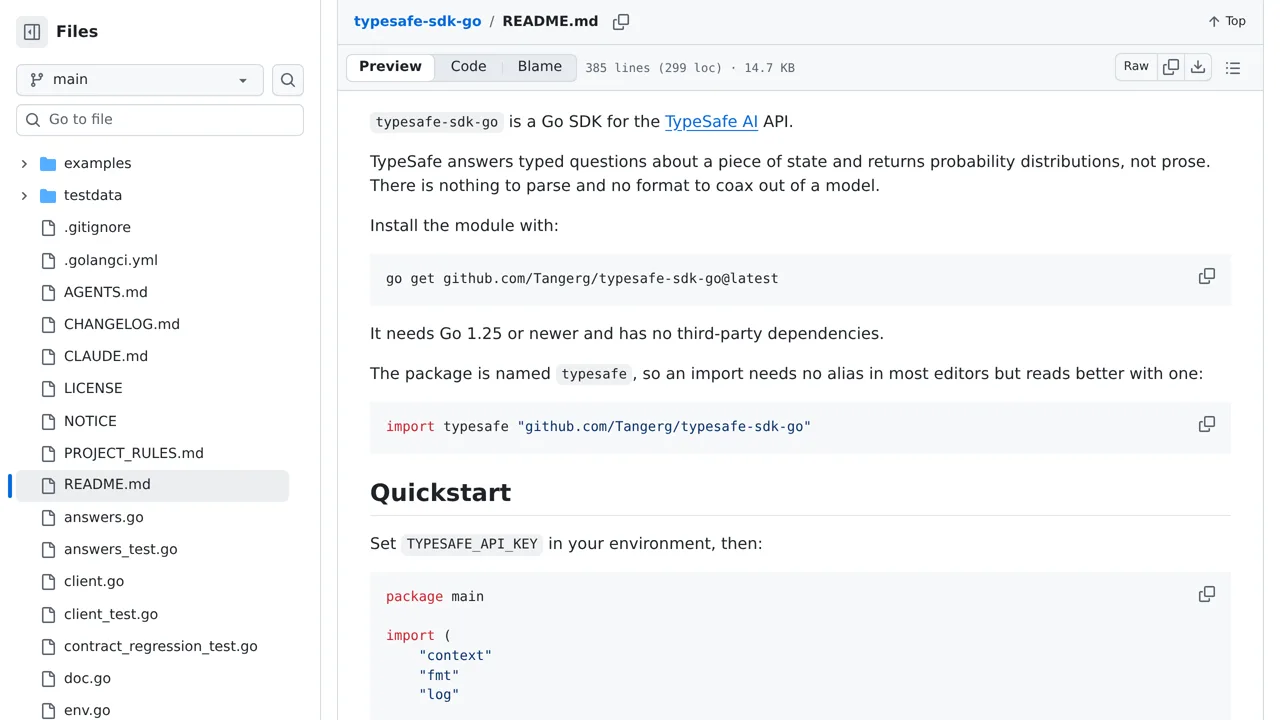 Source screenshot of typesafe-sdk-go (Tangerg)