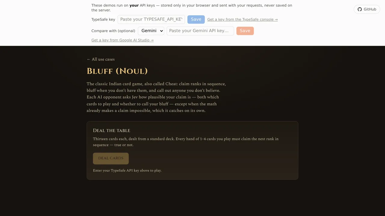 Source screenshot of Bluff