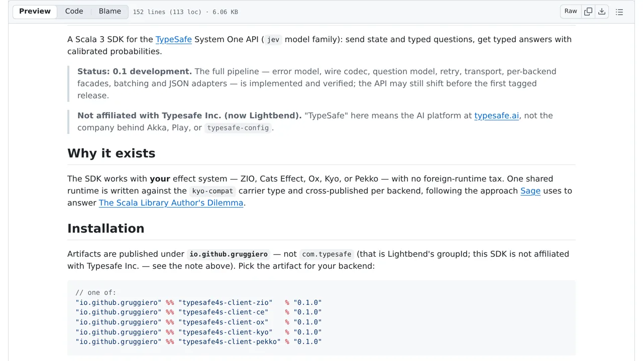 Source screenshot of typesafe4s