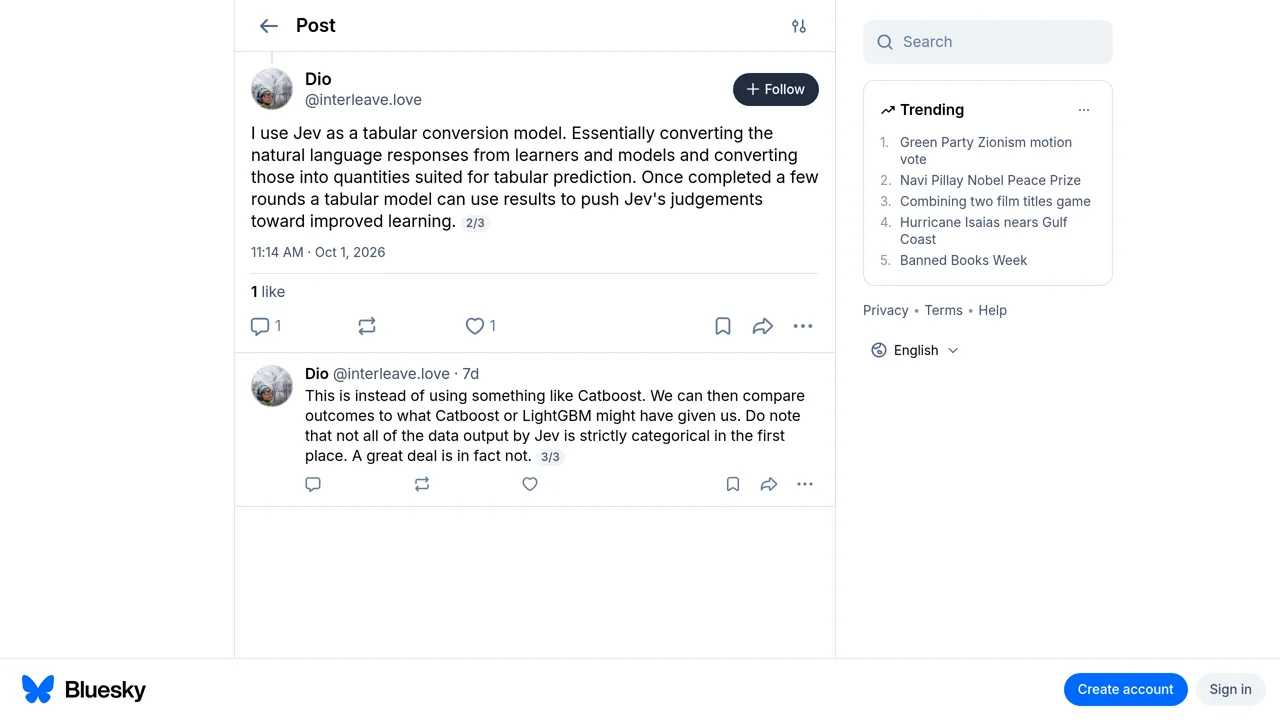 Source screenshot of Using Jev to convert conversational learning signals into tabular features