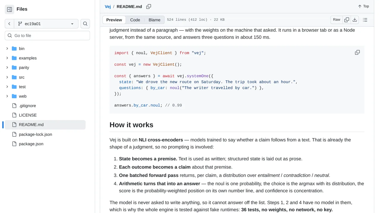 Source screenshot of Vej