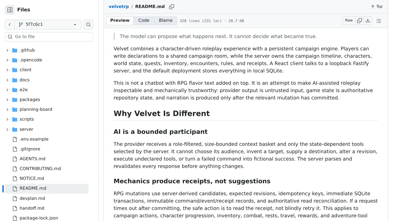 Source screenshot of VelvetRP