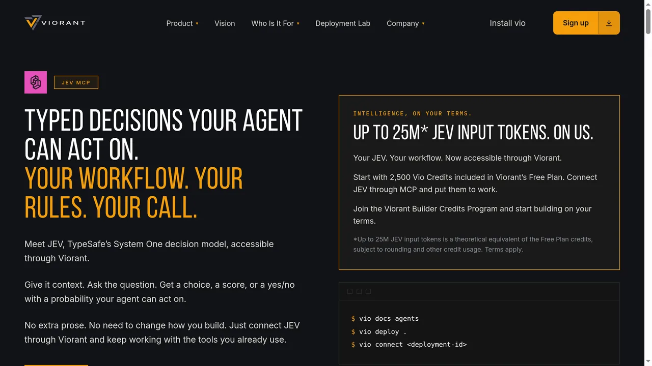 Source screenshot of Viorant JEV MCP
