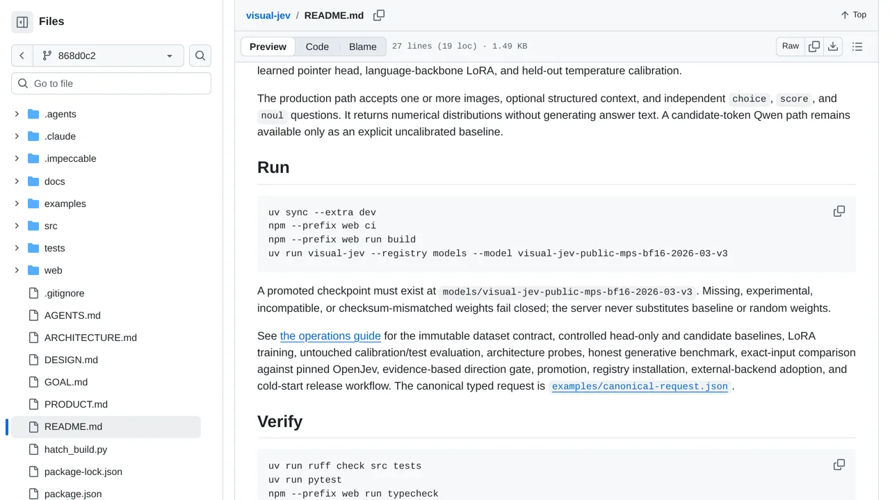 Source screenshot of visual-jev