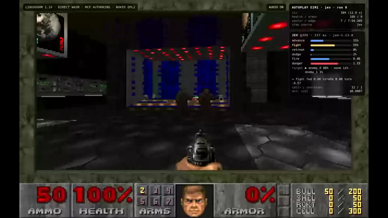 Recorded frame of Web DOOM