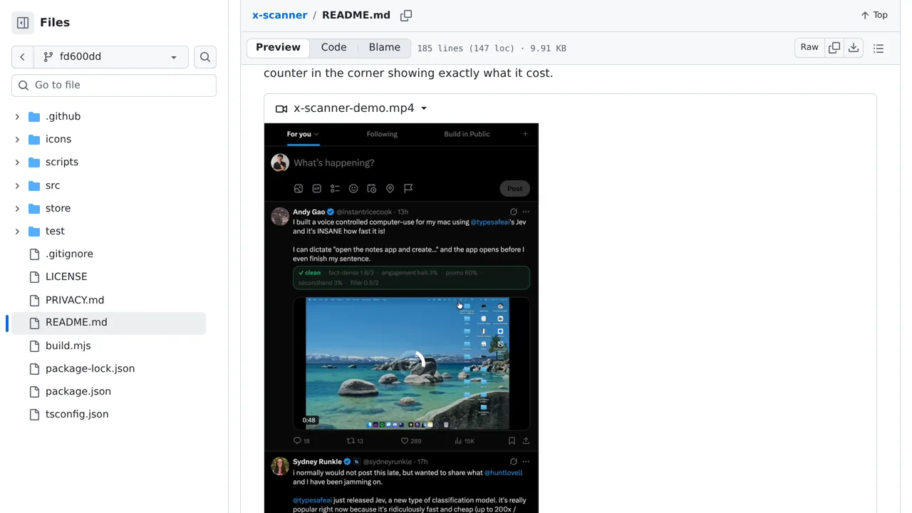 Source screenshot of x-scanner