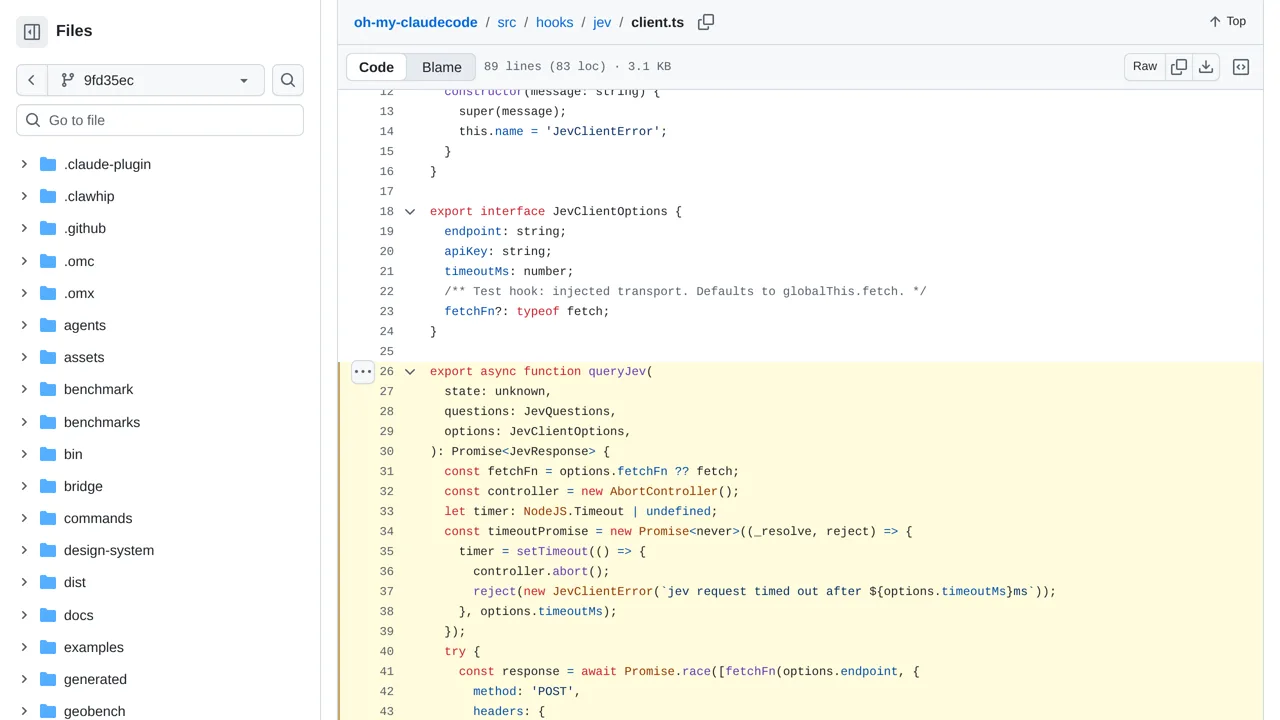 Source screenshot of oh-my-claudecode
